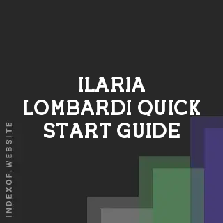Ilaria Lombardi Quick Start Guide | Indexof