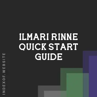 Ilmari Rinne Quick Start Guide | Indexof