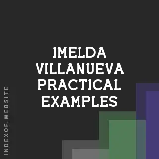 Imelda Villanueva Practical Examples | Indexof
