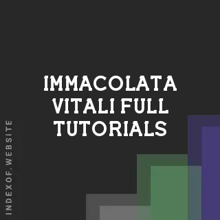Immacolata Vitali Full Tutorials | Indexof