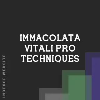 Immacolata Vitali Pro Techniques | Indexof