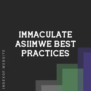 Immaculate Asiimwe Best Practices | Indexof