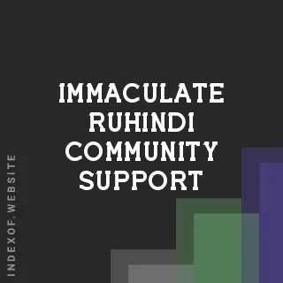 Immaculate Ruhindi Community Support | Indexof