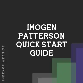 Imogen Patterson Quick Start Guide | Indexof