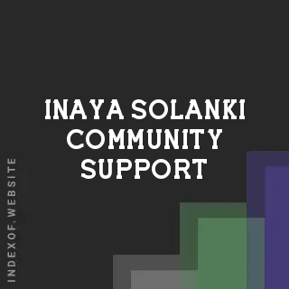 Inaya Solanki Community Support | Indexof