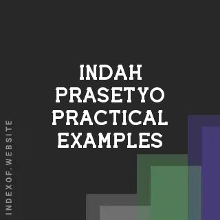 Indah Prasetyo Practical Examples | Indexof