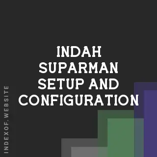 Indah Suparman Setup and Configuration | Indexof