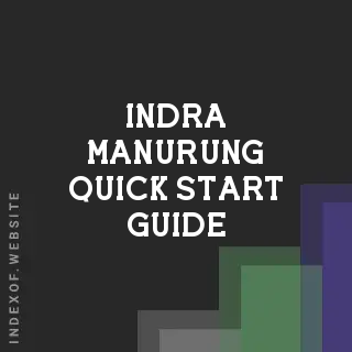 Indra Manurung Quick Start Guide | Indexof