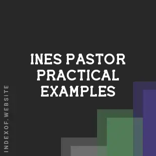 Ines Pastor Practical Examples | Indexof