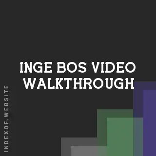 Inge Bos Video Walkthrough | Indexof