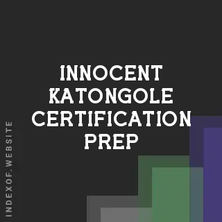 Innocent Katongole Certification Prep | Indexof