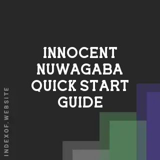 Innocent Nuwagaba Quick Start Guide | Indexof