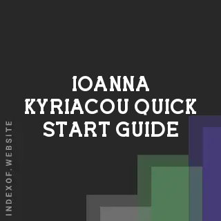 Ioanna Kyriacou Quick Start Guide | Indexof