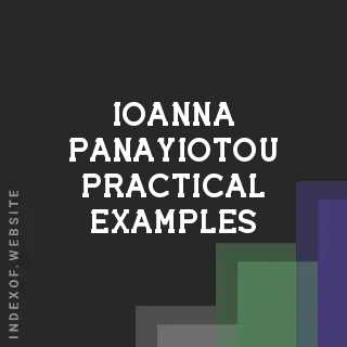 Ioanna Panayiotou Practical Examples | Indexof