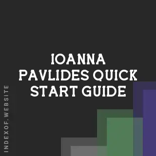 Ioanna Pavlides Quick Start Guide | Indexof