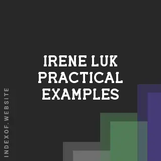Irene Luk Practical Examples | Indexof