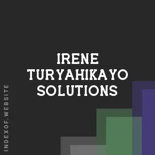 Irene Turyahikayo Solutions | Indexof