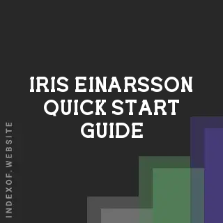 Iris Einarsson Quick Start Guide | Indexof