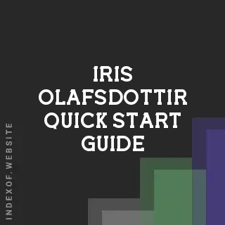 Iris Olafsdottir Quick Start Guide | Indexof
