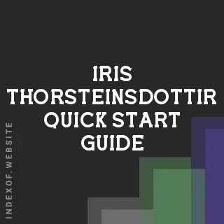 Iris Thorsteinsdottir Quick Start Guide | Indexof