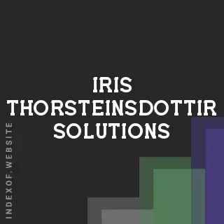 Iris Thorsteinsdottir Solutions | Indexof