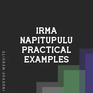 Irma Napitupulu Practical Examples | Indexof