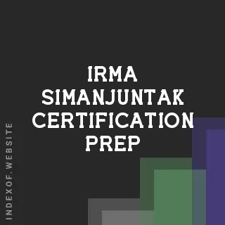 Irma Simanjuntak Certification Prep | Indexof