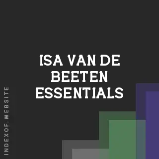 Isa van de Beeten Essentials | Indexof