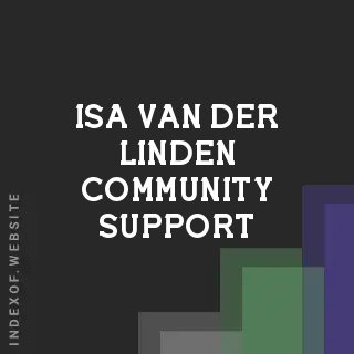 Isa van der Linden Community Support | Indexof