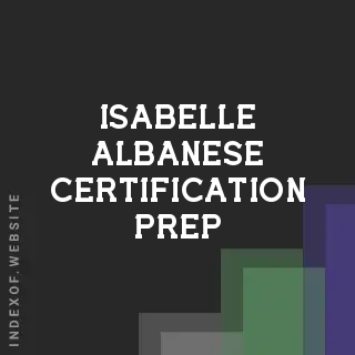Isabelle Albanese Certification Prep | Indexof