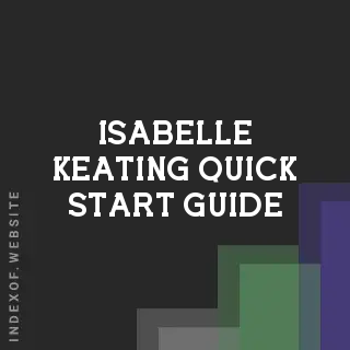 Isabelle Keating Quick Start Guide | Indexof