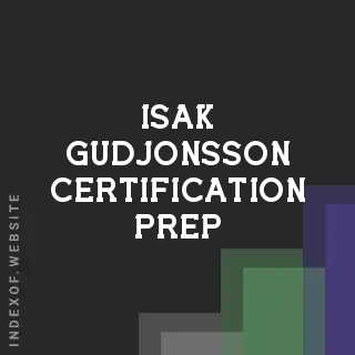 Isak Gudjonsson Certification Prep | Indexof
