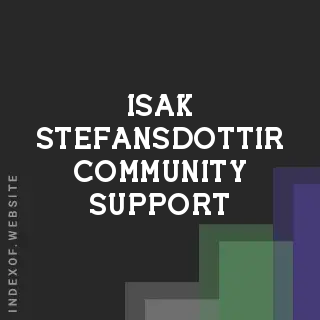 Isak Stefansdottir Community Support | Indexof