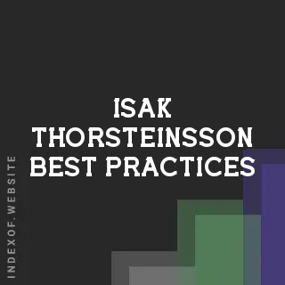 Isak Thorsteinsson Best Practices | Indexof