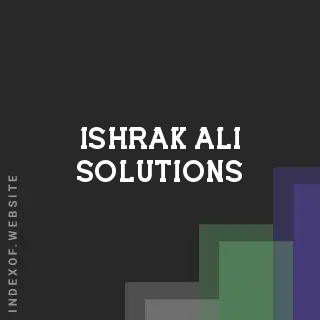Ishrak Ali Solutions | Indexof