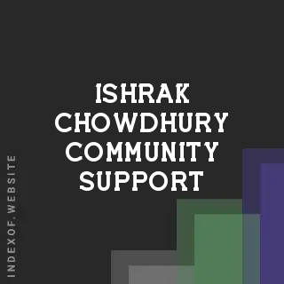 Ishrak Chowdhury Community Support | Indexof