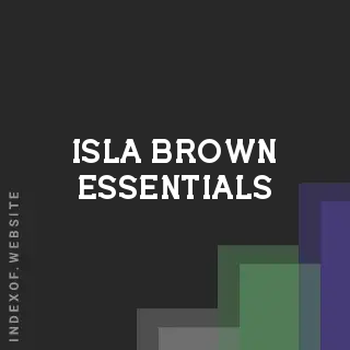 Isla Brown Essentials | Indexof