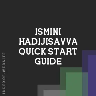 Ismini Hadijisavva Quick Start Guide | Indexof