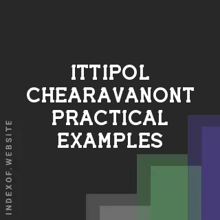 Ittipol Chearavanont Practical Examples | Indexof