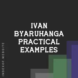 Ivan Byaruhanga Practical Examples | Indexof