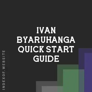 Ivan Byaruhanga Quick Start Guide | Indexof