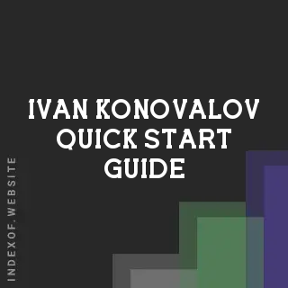 Ivan Konovalov Quick Start Guide | Indexof