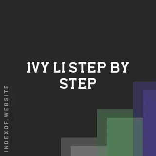 Ivy Li Step-by-Step | Indexof