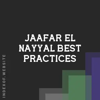 Jaafar El-Nayyal Best Practices | Indexof