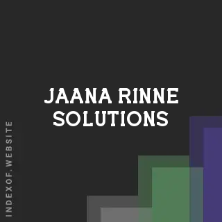 Jaana Rinne Solutions | Indexof