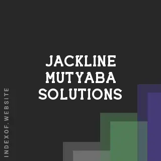 Jackline Mutyaba Solutions | Indexof