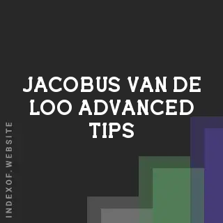 Jacobus van de Loo Advanced Tips | Indexof