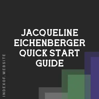 Jacqueline Eichenberger Quick Start Guide | Indexof
