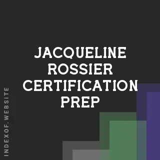 Jacqueline Rossier Certification Prep | Indexof