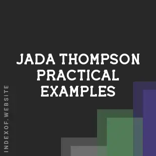 Jada Thompson Practical Examples | Indexof